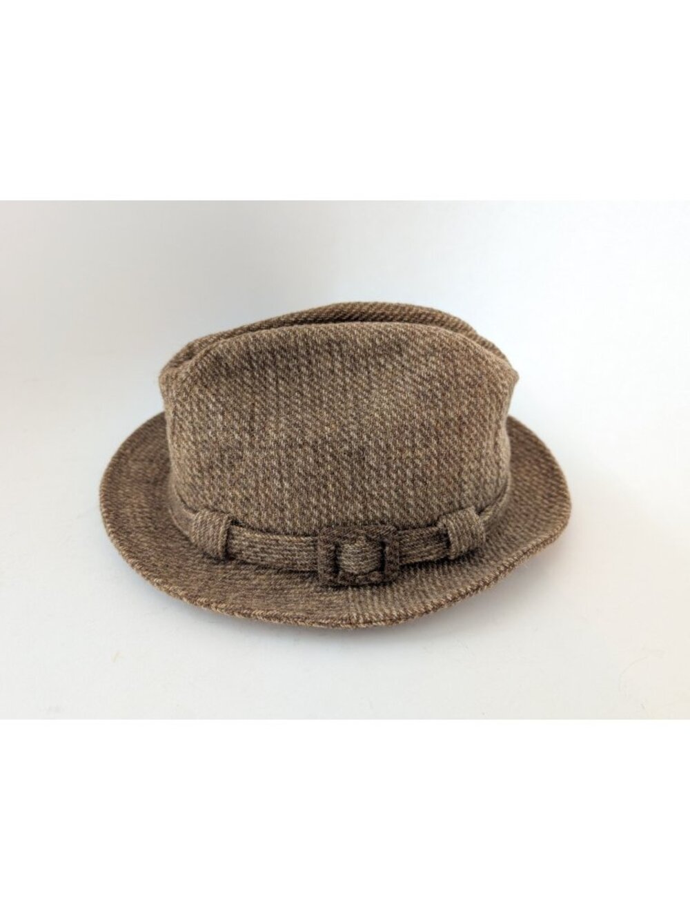 Mens Vintage Stetson Fedora Hat Wool Plaid Brown Size 7 1/8 Old Money